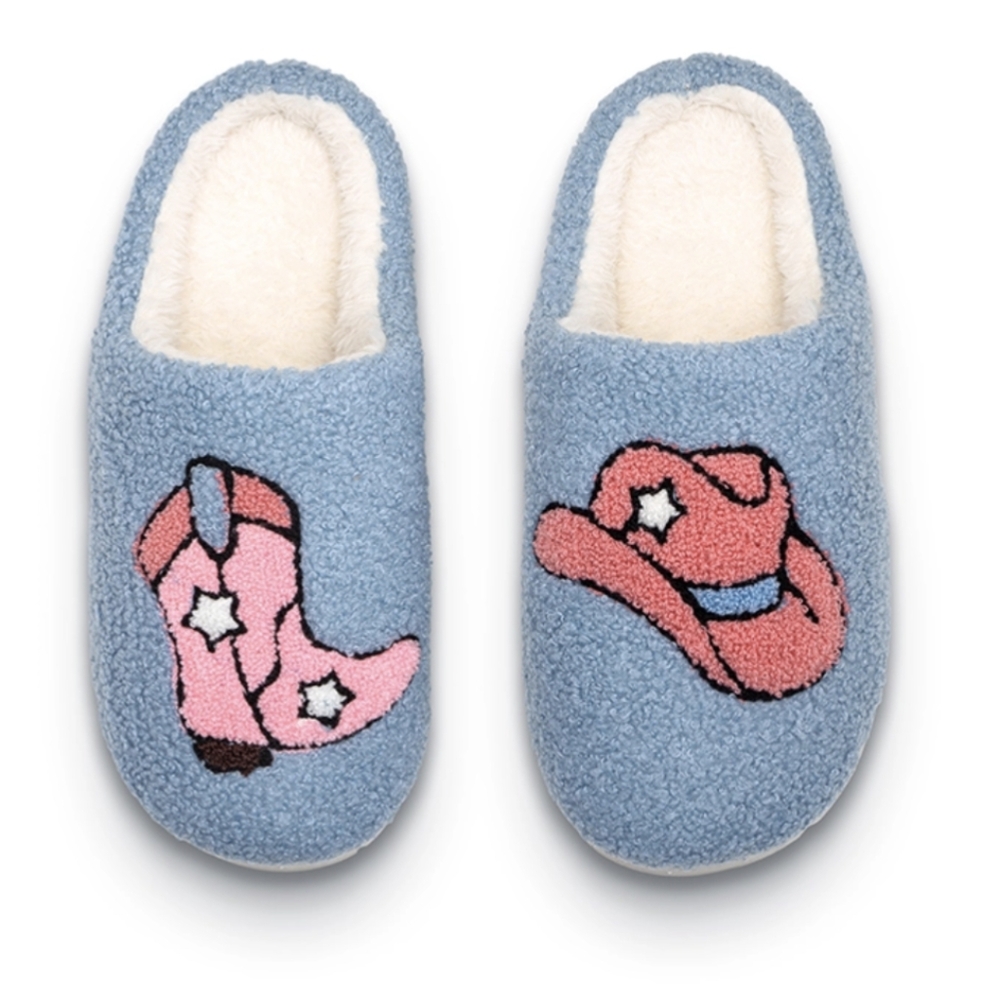 Cowgirl Boots and Hat Slippers
